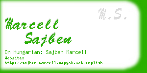 marcell sajben business card